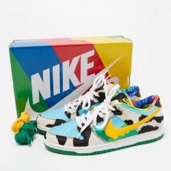 Nike x  Ben & Jerry's Multicolor Pony Hair And Leather SB Dunk "Chunky Dunky" Low Top Sneakers Size 47.5