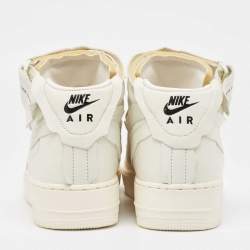 Nike Air Force  White Leather Air Force1 Mid Comme Sneakers Size 42.5