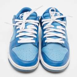 Nike Blue/White Leather Dunk Low 'University Blue Sneakers Size 43