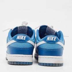 Nike Blue/White Leather Dunk Low 'University Blue Sneakers Size 43