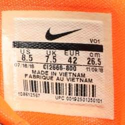 Nike PG 3 x NASA Orange Knit Fabric Low Top Sneakers Size 42