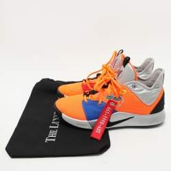 Nike PG 3 x NASA Orange Knit Fabric Low Top Sneakers Size 42