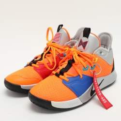 Nike PG 3 x NASA Orange Knit Fabric Low Top Sneakers Size 42