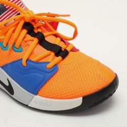 Nike PG 3 x NASA Orange Knit Fabric Low Top Sneakers Size 42