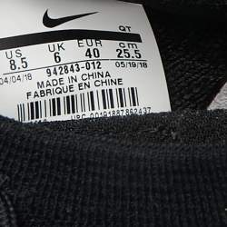 Nike Black Knit Fabric Vapormax Lace Up Sneakers Size 40