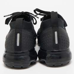 Nike Black Knit Fabric Vapormax Lace Up Sneakers Size 40