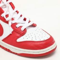 Nike University Red/White Leather SP St. John's Dunk Low Sneakers Size 42