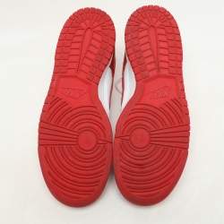 Nike University Red/White Leather SP St. John's Dunk Low Sneakers Size 42