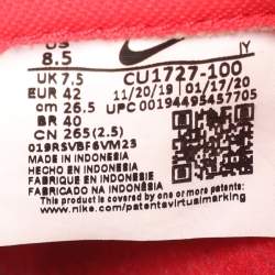 Nike University Red/White Leather SP St. John's Dunk Low Sneakers Size 42