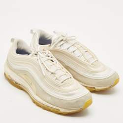 Nike White Mesh and Suede Air Max 97 M. Frank Rudy Sneakers Size 46