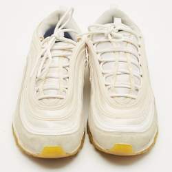 Nike White Mesh and Suede Air Max 97 M. Frank Rudy Sneakers Size 46