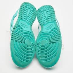 Nike Green/White Leather Dunk Low 'University Blue Sneakers Size 45.5