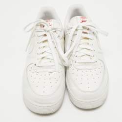 Nike White Leather Dunk Low Lace Up Sneakers Size 40