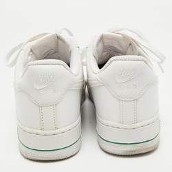 Nike White Leather Dunk Low Lace Up Sneakers Size 40