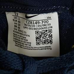Nike Navy Blue/Yellow Leather Dunk High Michigan Sneakers Size 46