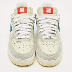 Pre Owned Nike Multicolor Leather and Suede Air Force 1 Low SP Undefeated 5 On It Dunk vs. AF1 Sneakers Size 42