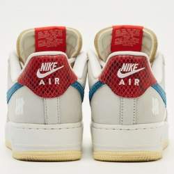 Pre Owned Nike Multicolor Leather and Suede Air Force 1 Low SP Undefeated 5 On It Dunk vs. AF1 Sneakers Size 42