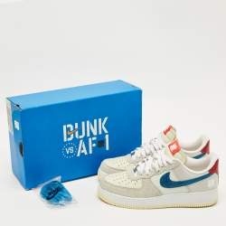 Pre Owned Nike Multicolor Leather and Suede Air Force 1 Low SP Undefeated 5 On It Dunk vs. AF1 Sneakers Size 42