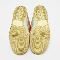 Pre Owned Nike Multicolor Suede SB Dunk Noise Aqua Low Top Sneakers Size 42.5