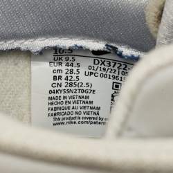 Pre Owned Nike Grey Nubuck Leather Dunk Low Wolf Grey Pure Platinum Sneakers Size 44.5