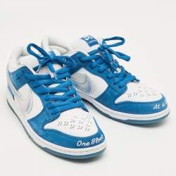 Pre Owned Nike Multicolor Nubuck and Leather SB Dunk Low Born x Raised One Block At A Time Sneakers Size 44.5