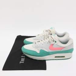 مملوكة مسبقًا Nike Air Max 1 Watermelon Size 45 Green/White Mesh and Suede Low Top Sneakers