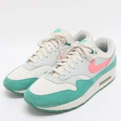 مملوكة مسبقًا Nike Air Max 1 Watermelon Size 45 Green/White Mesh and Suede Low Top Sneakers