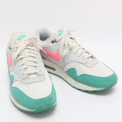 مملوكة مسبقًا Nike Air Max 1 Watermelon Size 45 Green/White Mesh and Suede Low Top Sneakers