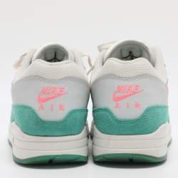 مملوكة مسبقًا Nike Air Max 1 Watermelon Size 45 Green/White Mesh and Suede Low Top Sneakers