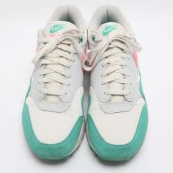 مملوكة مسبقًا Nike Air Max 1 Watermelon Size 45 Green/White Mesh and Suede Low Top Sneakers