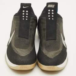 Pre Owned Nike Adapt BB Size 45.5 Black/Grey Mesh and Nubuck Leather Slip On Sneakers