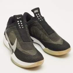 Pre Owned Nike Adapt BB Size 45.5 Black/Grey Mesh and Nubuck Leather Slip On Sneakers