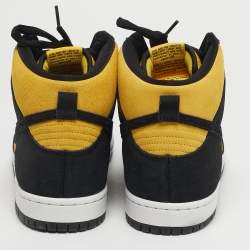 مملوكة مسبقًا Nike SB Dunk Pro Reverse Goldenrod Size 45.5 Yellow/Black Nubuck Leather High Top Sneakers