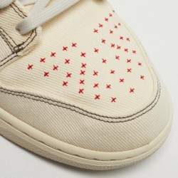 مملوكة مسبقًا حذاء رياضي نايك دانك لو جلد أحمر جامعة/أبيض SP سانت جونز مقاس 42