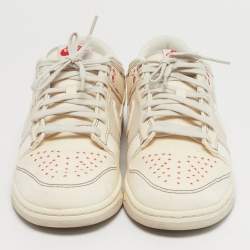 مملوكة مسبقًا حذاء رياضي نايك دانك لو جلد أحمر جامعة/أبيض SP سانت جونز مقاس 42