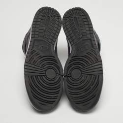 Pre Owned Nike Dunk High Size 45 Purple/Black Leather High Top Sneakers