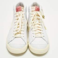 مملوكة مسبقًا حذاء رياضي نايك بليزر ميد ساكاي جلد أبيض/كريمي عالي مقاس 45