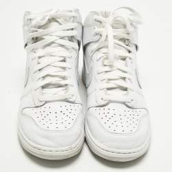 Pre Owned Nike Dunk High Size 45.5 Two Tone Leather High Top Sneakers