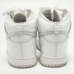 Pre Owned Nike Dunk High Size 45.5 Two Tone Leather High Top Sneakers