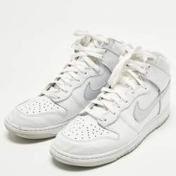 Pre Owned Nike Dunk High Size 45.5 Two Tone Leather High Top Sneakers