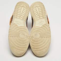 Pre Owned Nike Dunk HI Retro PRM Size 45 Brown/Grey Suede High Top Sneakers