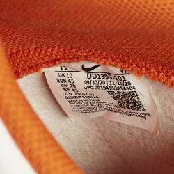 Pre Owned حذاء رياضي نايك دانك هاي سيراكيوز جلد برتقالي/أبيض مقاس 45 أعلاه عالي