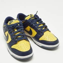 مملوكة مسبقًا حذاء رياضي نايك دانك لو ريترو ميشيغان جلد أًصفر و كحلي مقاس 45