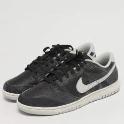 مملوكة مسبقًا Nike Dunk Low Retro PRM Zebra Animal Pack Size 45 Multicolor Leather and Suede Sneakers