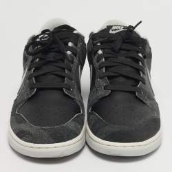 مملوكة مسبقًا Nike Dunk Low Retro PRM Zebra Animal Pack Size 45 Multicolor Leather and Suede Sneakers