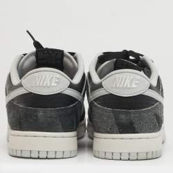 مملوكة مسبقًا Nike Dunk Low Retro PRM Zebra Animal Pack Size 45 Multicolor Leather and Suede Sneakers