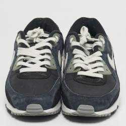 مملوكة مسبقًا Nike Air Max 90 PRM Off Noir Size 45 Multicolor Suede and Canvas Low Top Sneakers