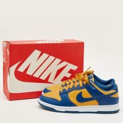 مملوكة مسبقًا Nike Dunk UCLA Size 46 Blue/Yellow Leather Low Top Sneakers