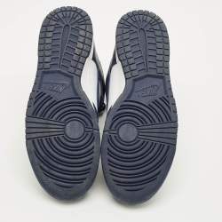 Pre Owned حذاء رياضي نايك تان/أبيض سويدي وجلد عنق عالي مقاس 38.5