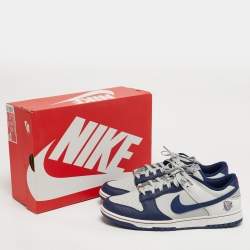 مملوكة مسبقًا Nike Dunk EMB NBA 75th Anniversary Brooklyn Nets Size 45 Multicolor Leather Low Top Sneakers